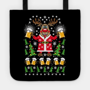 81 Reindeer Deer Rudolph Beer Santa Tote