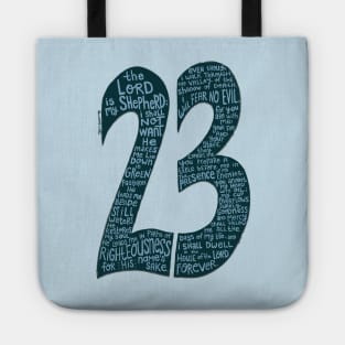 Psalm 23 - The Lord is my shepherd Hand Lettering Tote