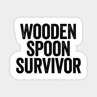 Wooden Spoon Survivor Blue Magnet