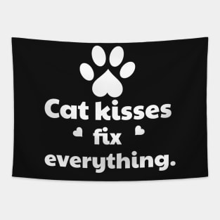 Cat Kisses Fix Everything Tapestry