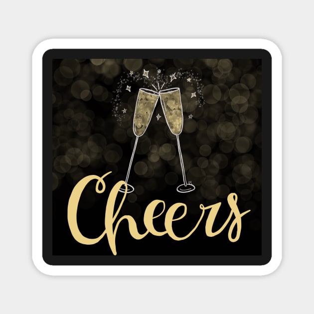 Cheers To The New Year Magnet by RuthMCreative