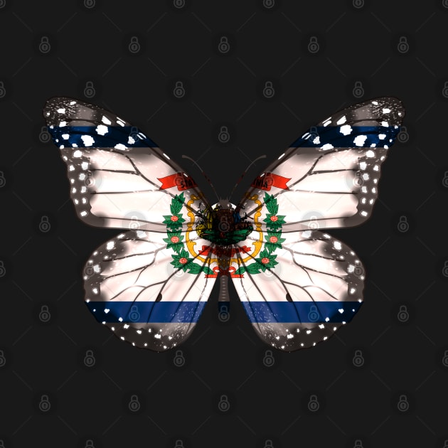 West Virginia Flag Butterfly - Gift for West Virginian From West Virginia WV by Country Flags