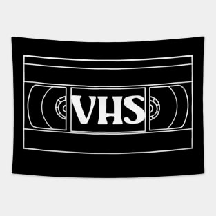 VHS Basic Retro Illustration VCR Home Video Cassette Tape 80's 90's Nostalgia Tapestry