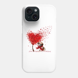 Happy Valentine's Day Heart Tree Love Shichon Phone Case