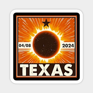 Texas solar eclipse 2024 Magnet