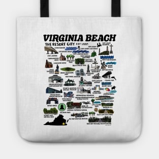 Virginia Beach Map Tote