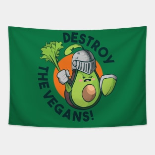 Avocado Destroy the Vegans Tapestry