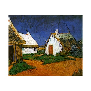 Vincent Van Gogh  Three White Cottages T-Shirt