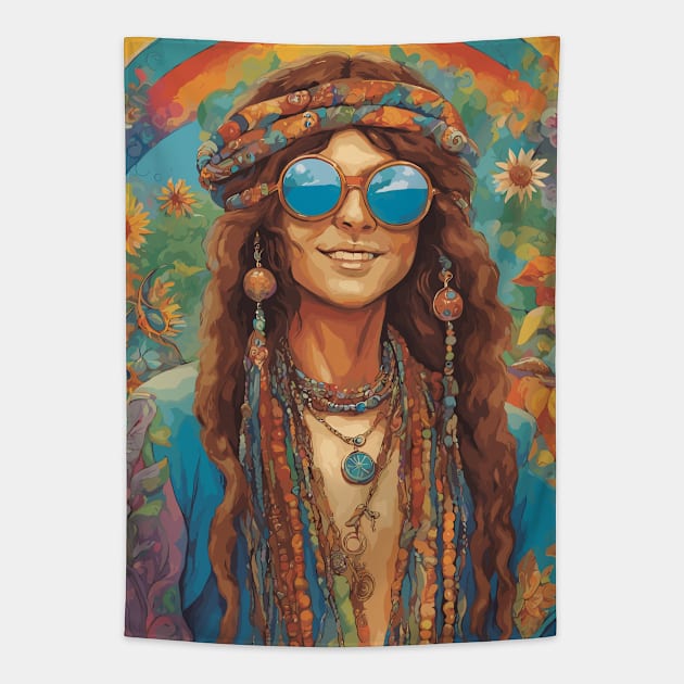 Hippie Woman Tapestry by Souls.Print