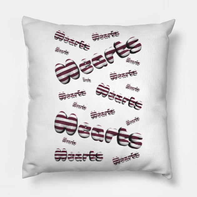 Hearts fc 3d floating Pillow by Grant's Pics