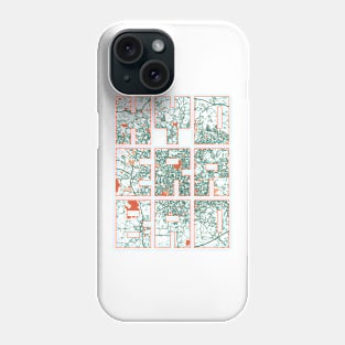 Hyderabad, India City Map Typography - Bohemian Phone Case