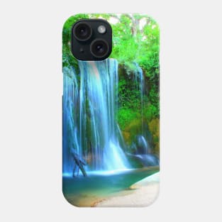 Long-exposure shot of Cascata "de lu Vagnatò" in Sarnano Phone Case