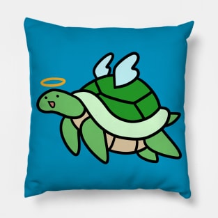 Green Angel Turtle Pillow