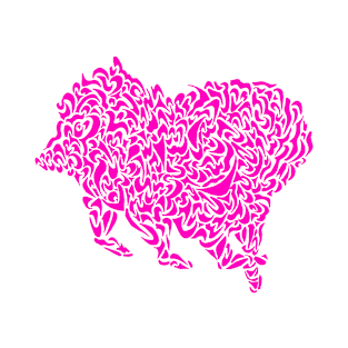 Abstract Pink Pig T-Shirt