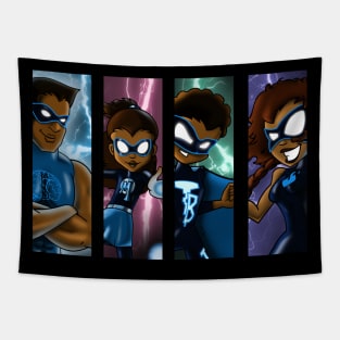 Family of Superheroes Tapestry