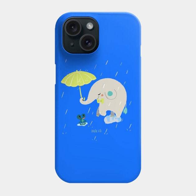 Rainy Elephant Phone Case by BabyKarot