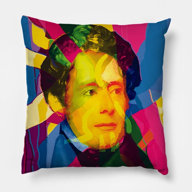 Alphonse de Lamartine Pillow by Exile Kings 