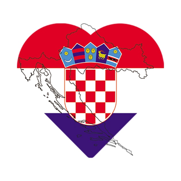 Croatia in the heart by cartography