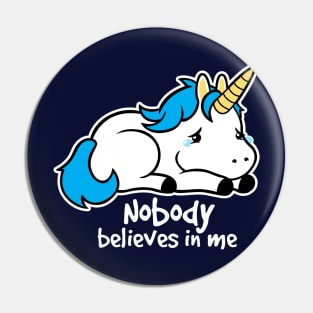 Sad unicorn Pin