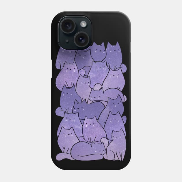 Cute space cats illustration Phone Case by Yarafantasyart