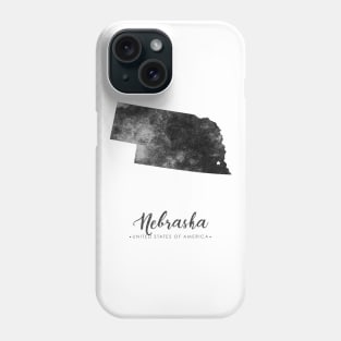 Nebraska state map Phone Case