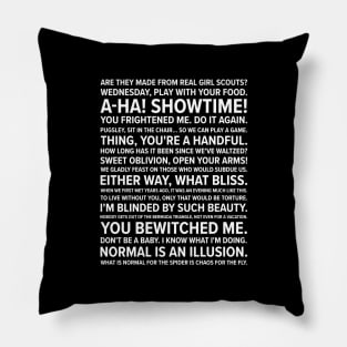 Addams Family Quotes Pillow