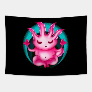 Zen Axolotl Meditation Buddha Funny Animal Tapestry