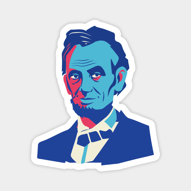 President Abraham Lincoln Pop Art Portrait Magnet by SLAG_Creative