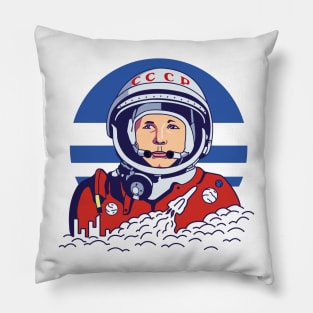 First man in space gagarin Pillow