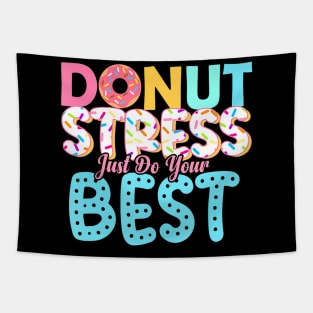 Donut Stress Best Teachers Testing Day Tapestry