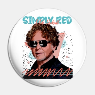 Retro Simply Red Fan Art Design Pin