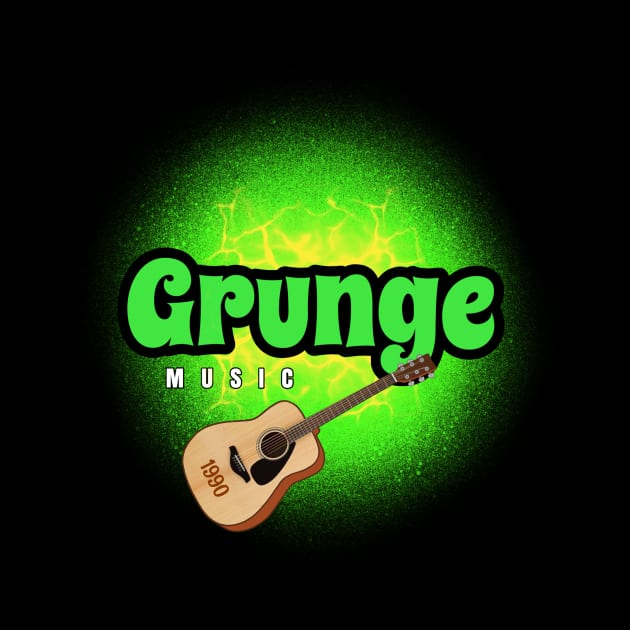 GRUNGE MUSIC 1990 by DRAWGENIUS