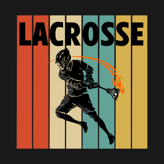 Vintage Lacrosse Player by Quotes NK Tees