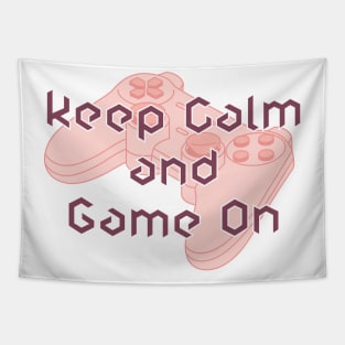 Keep Calm and Game On - Pink Tapestry