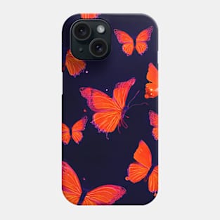 neon butterflies Phone Case