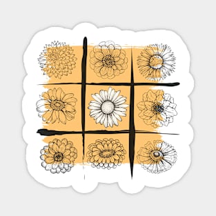 Flower head grid Magnet