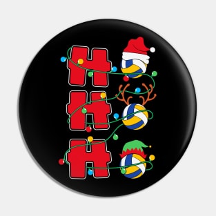 Ho Ho Ho Volleyball Christmas Gift Pin