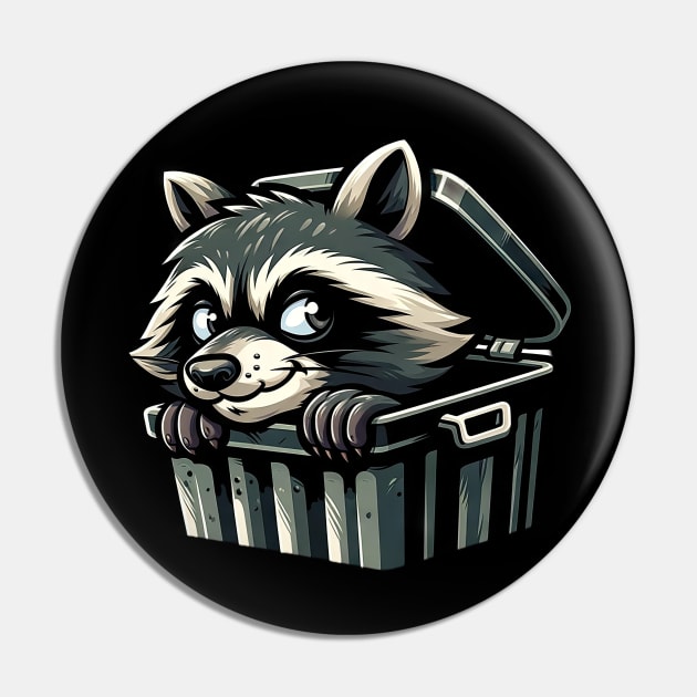 Mischievous Raccoon - Garbage Can Explorer Pin by DefineWear