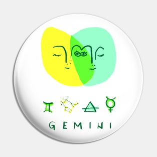 Gemini Twins Mercury Smart Babies Pin