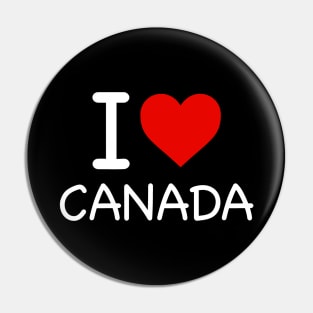 Canada - I Love Icon Pin