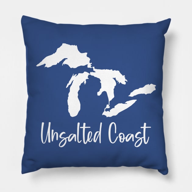 Michigan Unsalted Coast Pillow by Lost Mitten Apparel Co