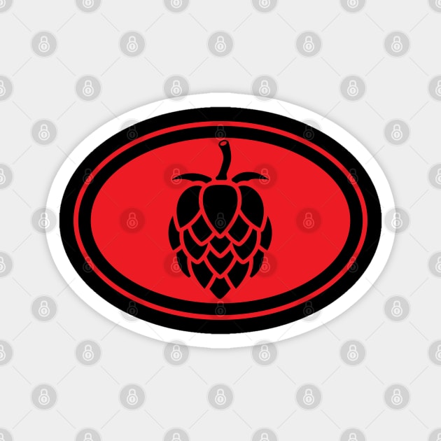 The Beer Hops (red) Magnet by dkdesigns27