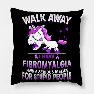 funny fibromyalgia grumpy unicorn warrior Pillow