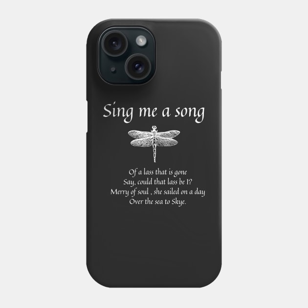 Sing Me A Song - White for dark background Phone Case by Tee's Tees