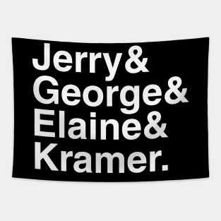 Seinfeld - Jerry & George & Elaine & Kramer. (White) Tapestry