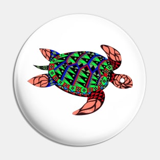 mexican caribbean carey turtle tortoise in ecopop floral ocean of color Pin