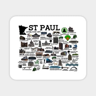 St Paul Map Magnet