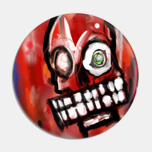 NY Abstract art skull painting Pin