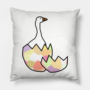 Goose Hatching from Easter Egg Pillow