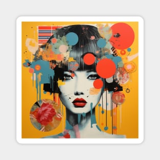 Japanese Pop Art Girl Magnet